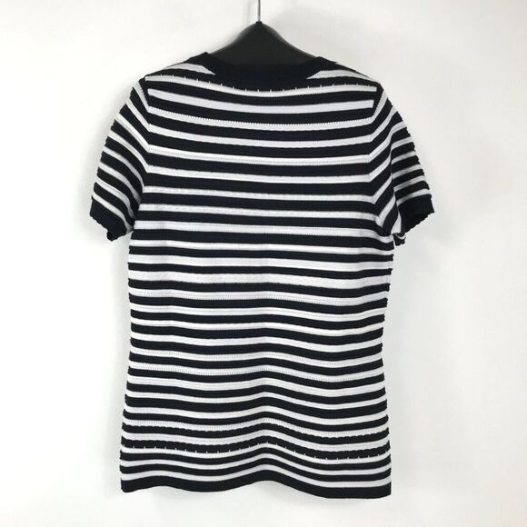 Lane Bryant Striped Knit Sweater Women's Plus Size 14/16 Short Sleeve Stretch - Picture 5 of 9